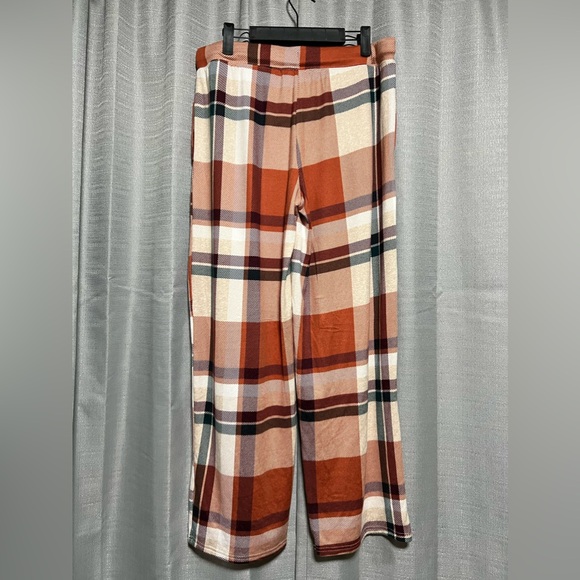 Wโs Joyspun Plaid Wide Leg Lounge Pants - Picture 2 of 7